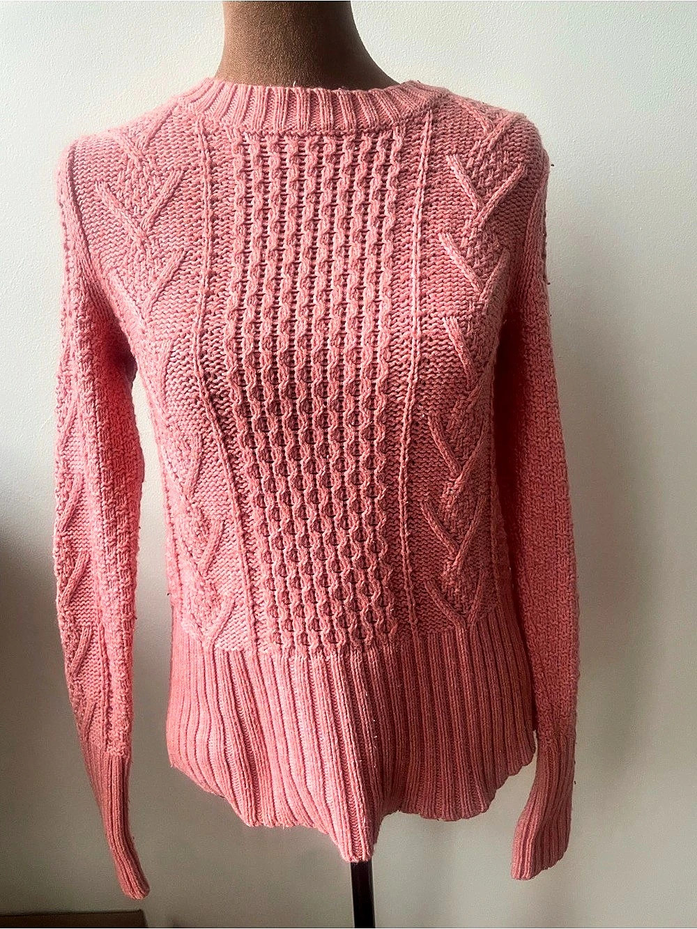 Gap Cable Knit Crewneck Pink Size XS